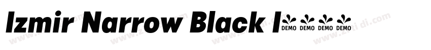 Izmir Narrow Black I字体转换